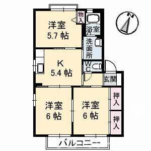 シャーメゾン21 C棟 202号室の間取り画像