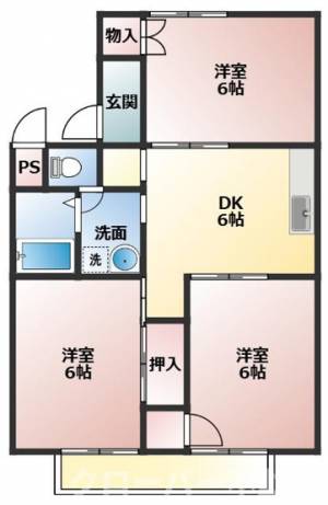 アイネスト城辰南 B201の間取り画像