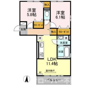 サンライズ豊益 築港町 301の間取り画像