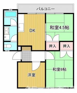 グリーンハイツ高尾 Ａ１０１の間取り画像