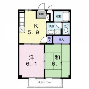 フォブール雅 204の間取り画像