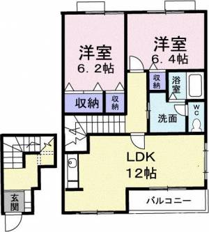 シェテル　エンゼル　Ｂ 203の間取り画像