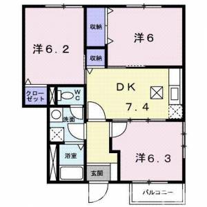 スカイヒルズＥ 103の間取り画像