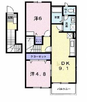 レザン・ラブール　Ａ 202の間取り画像