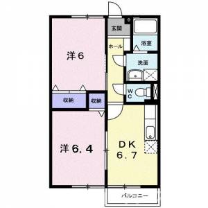 ハイツマル木　Ａ 203の間取り画像