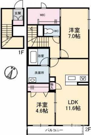 シャーメゾン今津 201号室の間取り画像