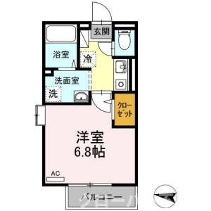 サウスウイングウエダ 203の間取り画像