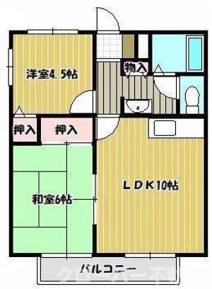 サンガーデン福本 Ｂ２０２の間取り画像