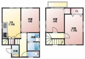 グリーンハイツ植田Ⅱ K-5の間取り画像