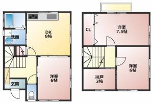 グリーンハイツ柞田Ⅱ K-4の間取り画像