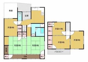 白金借家 戸建の間取り画像