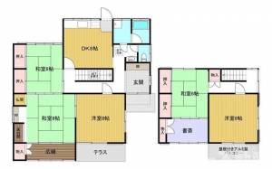 加茂町借家 戸建の間取り画像