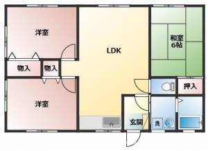 グリーンヒルわかばB 1の間取り画像