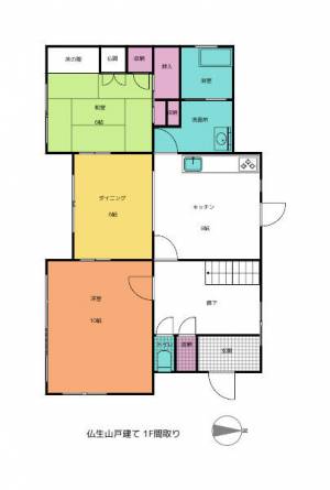 仏生山町中古住宅兼売店舗 の間取り画像