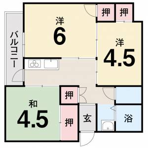 ヴィラナリー牟礼 302の間取り画像