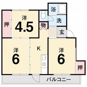 ヴィラナリー志度Ⅱ 403の間取り画像