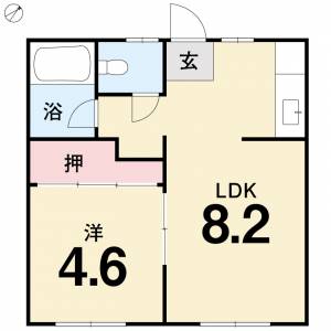 コーポ筒井 102号の間取り画像