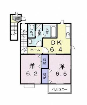 スカイハイツK　A 201の間取り画像