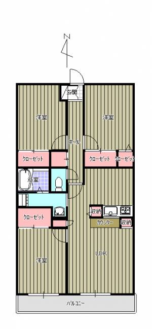 ハイツかざしが丘 503号の間取り画像