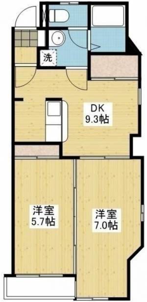 オートヤグリーンビル 106号室の間取り画像