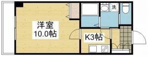 駅前マンション田窪 206号室の間取り画像