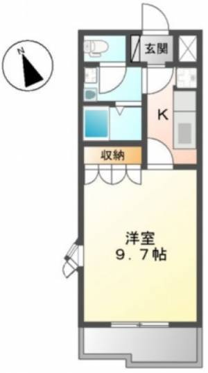 プランドール・カネキA棟 110号室の間取り画像