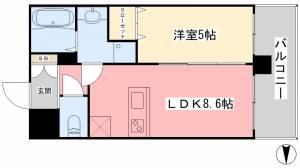 ルスト味酒町 6階 の間取り画像