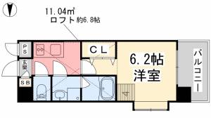 ドルーク道後今市 6階 の間取り画像