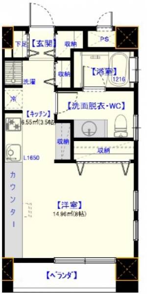 quinze lieu（カーンズリュー） 1階 の間取り画像