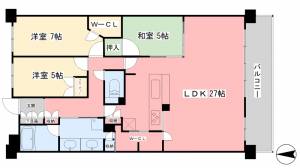 ウェリス南持田緑彩苑 3階 の間取り画像