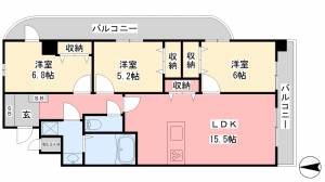 ブライムタワー古川 4階 の間取り画像