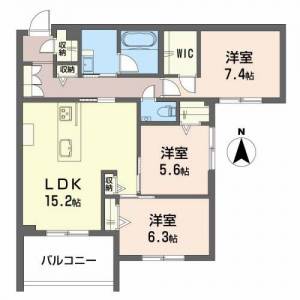 ヴィステリオ　プレミア 3階 の間取り画像