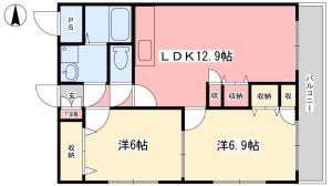 モナーク余戸 3階 の間取り画像