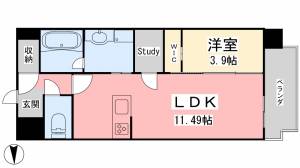 ANNEX道後湯築 6階 の間取り画像