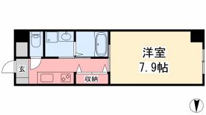 ミモザヒルズ古町 1階 の間取り画像