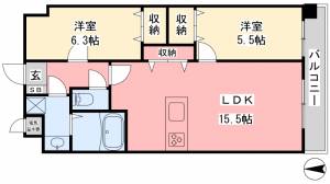 ブライムタワー古川 10階 の間取り画像