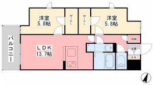 ルミナス勝山東 5階 の間取り画像