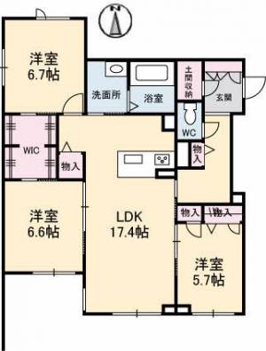 ベルエトワール南江戸 1階 の間取り画像