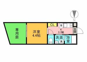 ゲレンデヴァ-ゲン森松 1階 の間取り画像