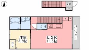 LUMIELE大可賀 2階 の間取り画像