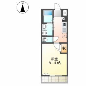 ユーロピュア　西山 1階 の間取り画像