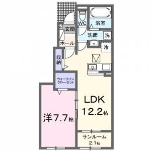 アネックス・アルファ 1階 の間取り画像