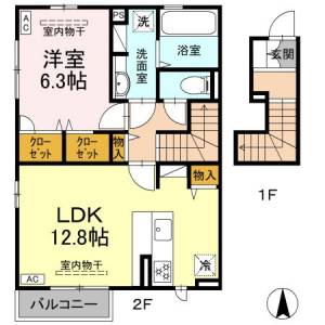 ルチルクォーツ 2階 の間取り画像