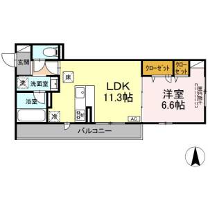 Asakawa1 1階 の間取り画像