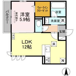 Asakawa1 1階 の間取り画像