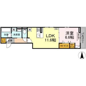 Asakawa1 3階 の間取り画像