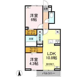 トリシア西石井 1階 の間取り画像