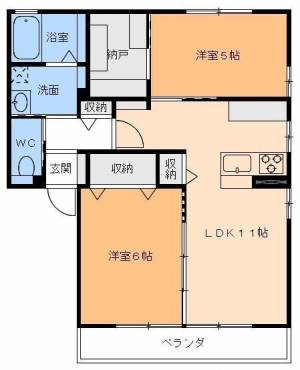 Y’ｓカーサ御幸 1階 の間取り画像