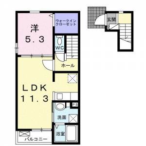 カームトレビュー 2階 の間取り画像