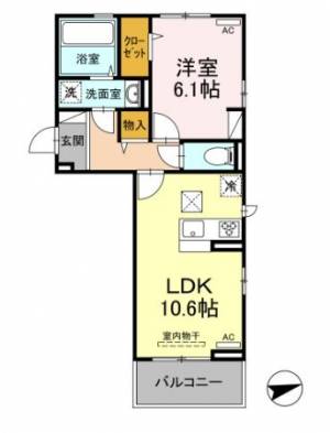 ルーチェ道後 1階 の間取り画像